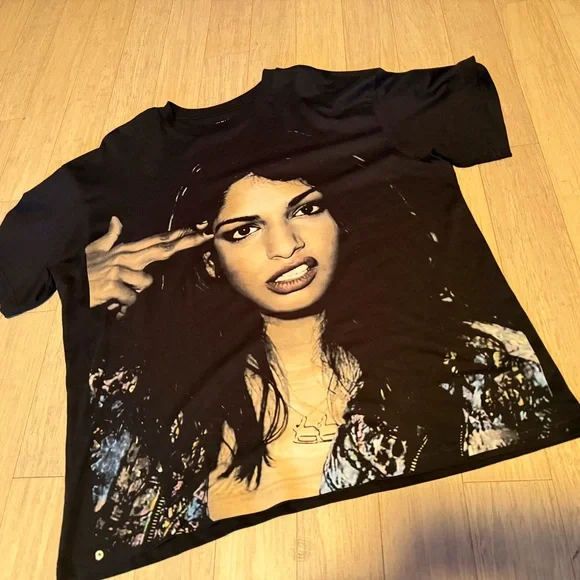 M.I.A Paper plane Supreme like Black Graphic Short Sleeve Tee - Picture 5 of 8